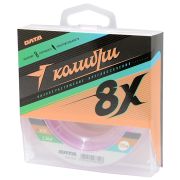 Шнур КОЛИБРИ 8х/Олта/, 125м, 0,05мм (#0.25) - 1,36кг, 8x, розовая