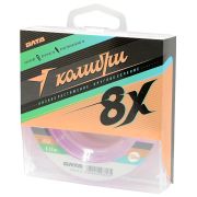 Шнур КОЛИБРИ 8х/Олта/, 150м, 0,12мм (#0.8) - 4,55кг, 8x, розовая