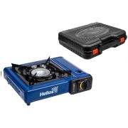 Плита газовая портативная/Helios/ в кейсе с переходником и подогревом баллона