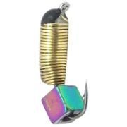 Морм.вольфр.«Гвоздик рифленый с кубиком хамелеон»/Олта/, 2.5мм, 0,65гр, коронка золото