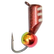 Морм.вольфр.«Микроб»/Олта/, 2.5мм, петля, вишневый, латунный шарик хамелеон, 0.40гр