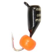 Морм.вольфр.«Микроб»/Олта/, 2.5мм, петля, черный, латунный шарик оранжевый, 0.4гр