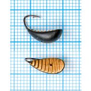 Мормышка свинцовая «Водяной ослик»/Олта/ с отверстием, 1.00гр, кр.№12, цвет черный/золотистый