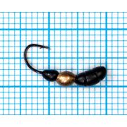 Мормышка свинцовая «Лесной муравей»/Олта/ с отверстием, 0.50гр, кр.№14, цвет черный/золотистый