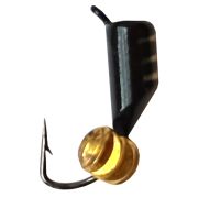 Морм.вольфр.«Безнасадка»/Олта/, 2,5мм, петля, черный, латунь зефирка золото, 0.6гр