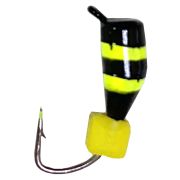 Морм.вольфр.«Безнасадка»/Олта/, 2,0мм, петля, пчелка желтый, кубик сырный, 0.4гр