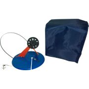 Набор оснащенных жерлиц/Slava/ в сумке,5шт,ф195мм,пл.стойка,катушка ф75мм,леска 15м,груз