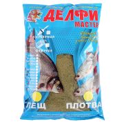 Прикорм MASTER плотва, лещ/Delfi/, 0.8кг, аромат мотыль, цвет красный, коробка 15шт